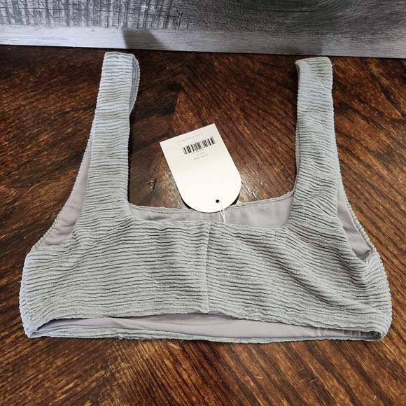 NWT Revolve Rumer Seafoam Ribbed Crop Or Swim Top. Sz M - Picture 2 of 7
